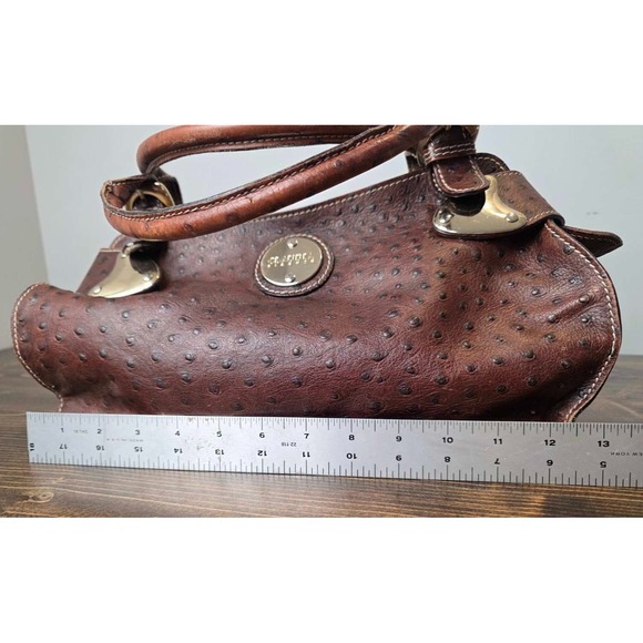 Claudia Firenze Brown Leather Handbag /Shoulder Bag Purse Italy - Picture 5 of 16